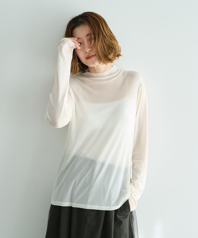 YECCA VECCA「ハイネックシアートップス」|Tシャツ・カットソー|