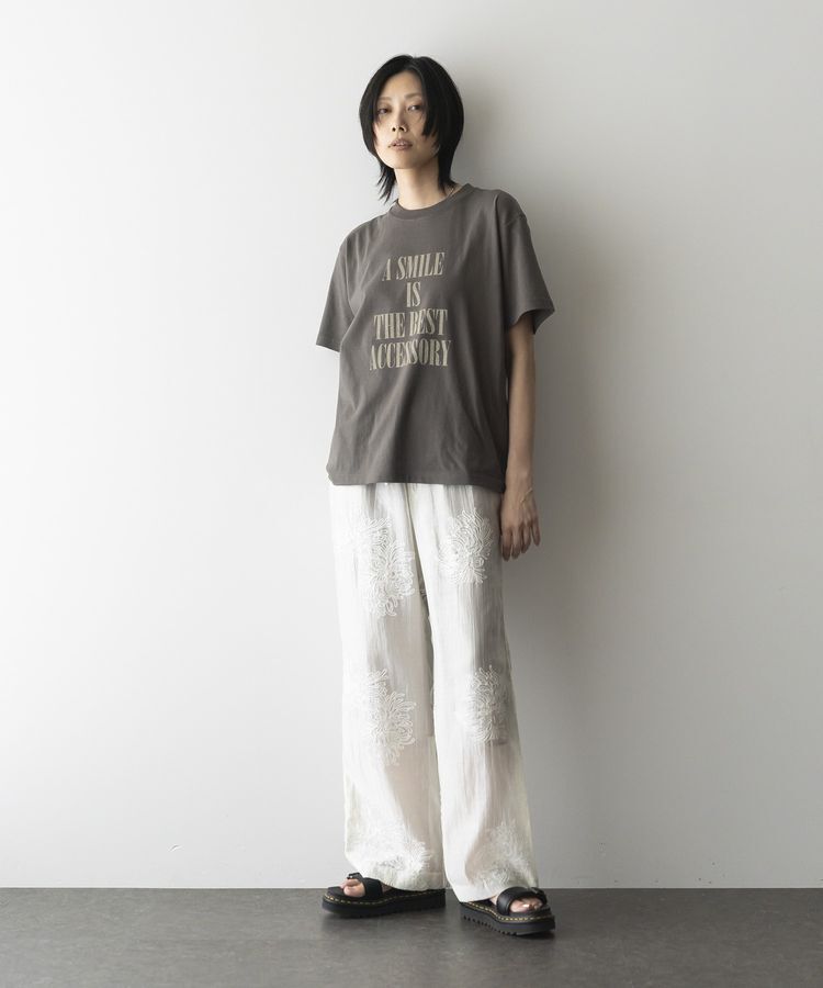 GARAGE OF GOOD CLOTHING「シアー刺繍ドロストストレートパンツ」|その他|