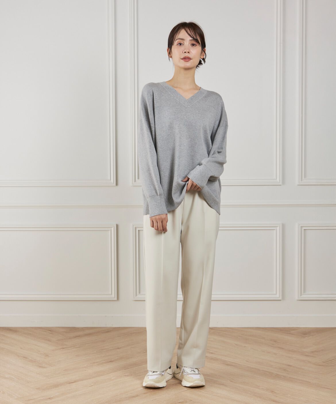 DAY by DAY it&rsquo;s international「Vネックニットプルオーバー《Melty air organic cotton》」|ニット・セーター|