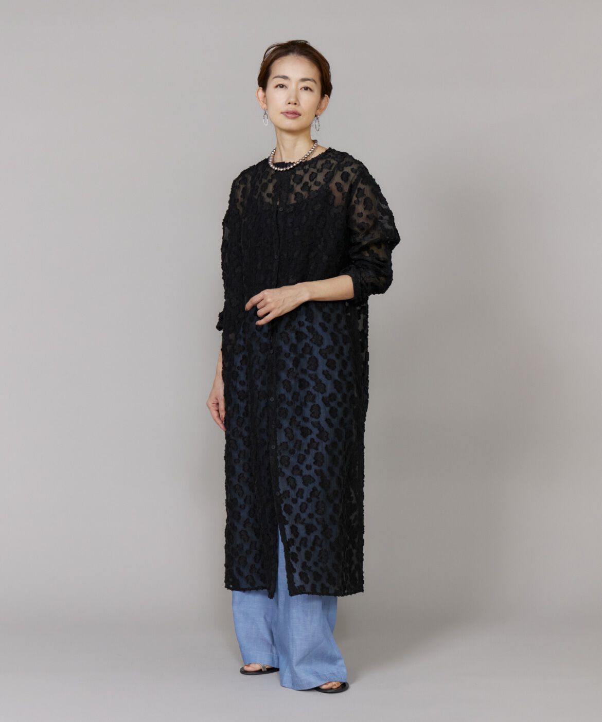 Le Souk「カットジャカードワンピース」|ワンピース|