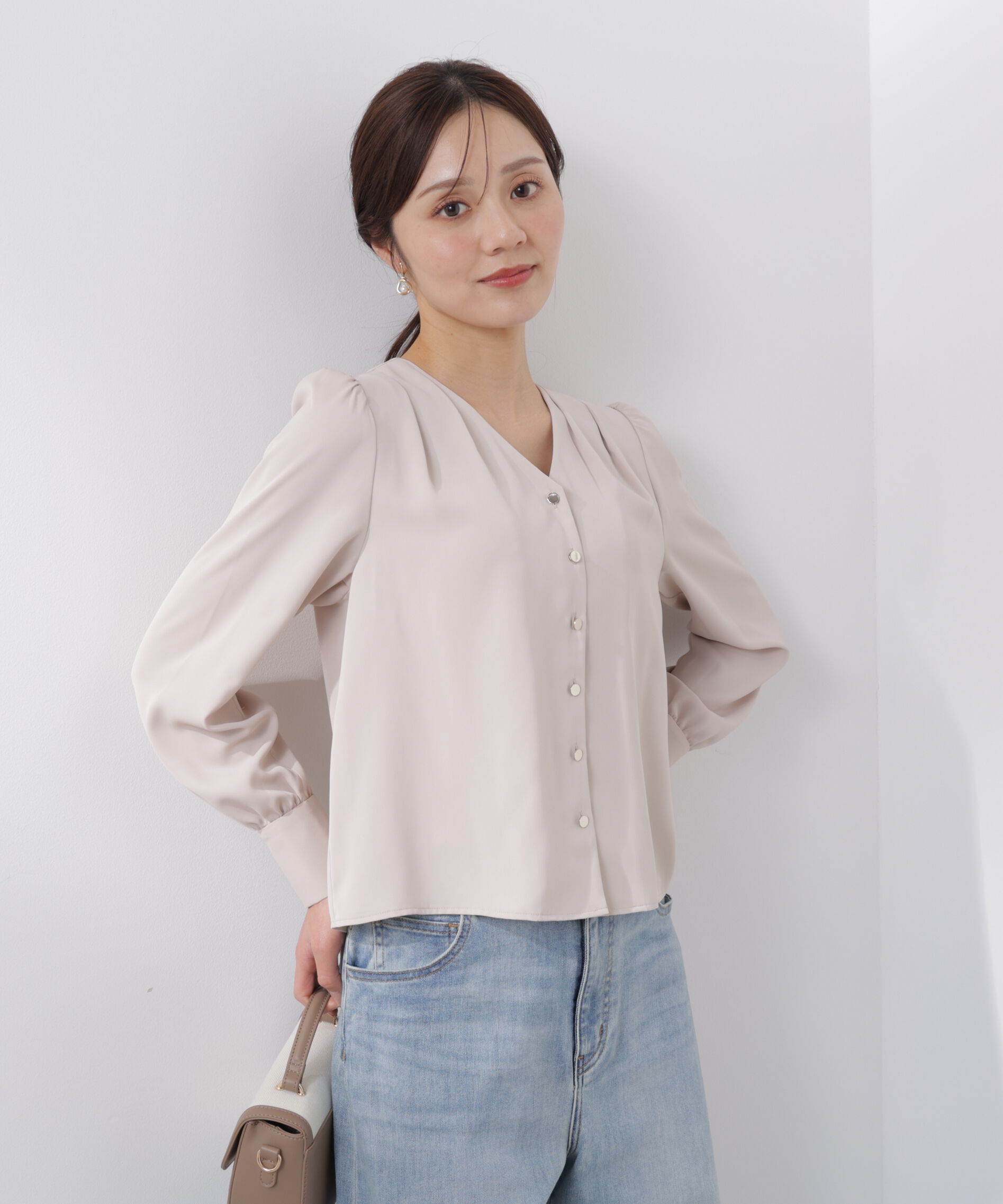 PROPORTION BODY DRESSING「キラ釦タックブラウス　26SS」|シャツ・ブラウス|