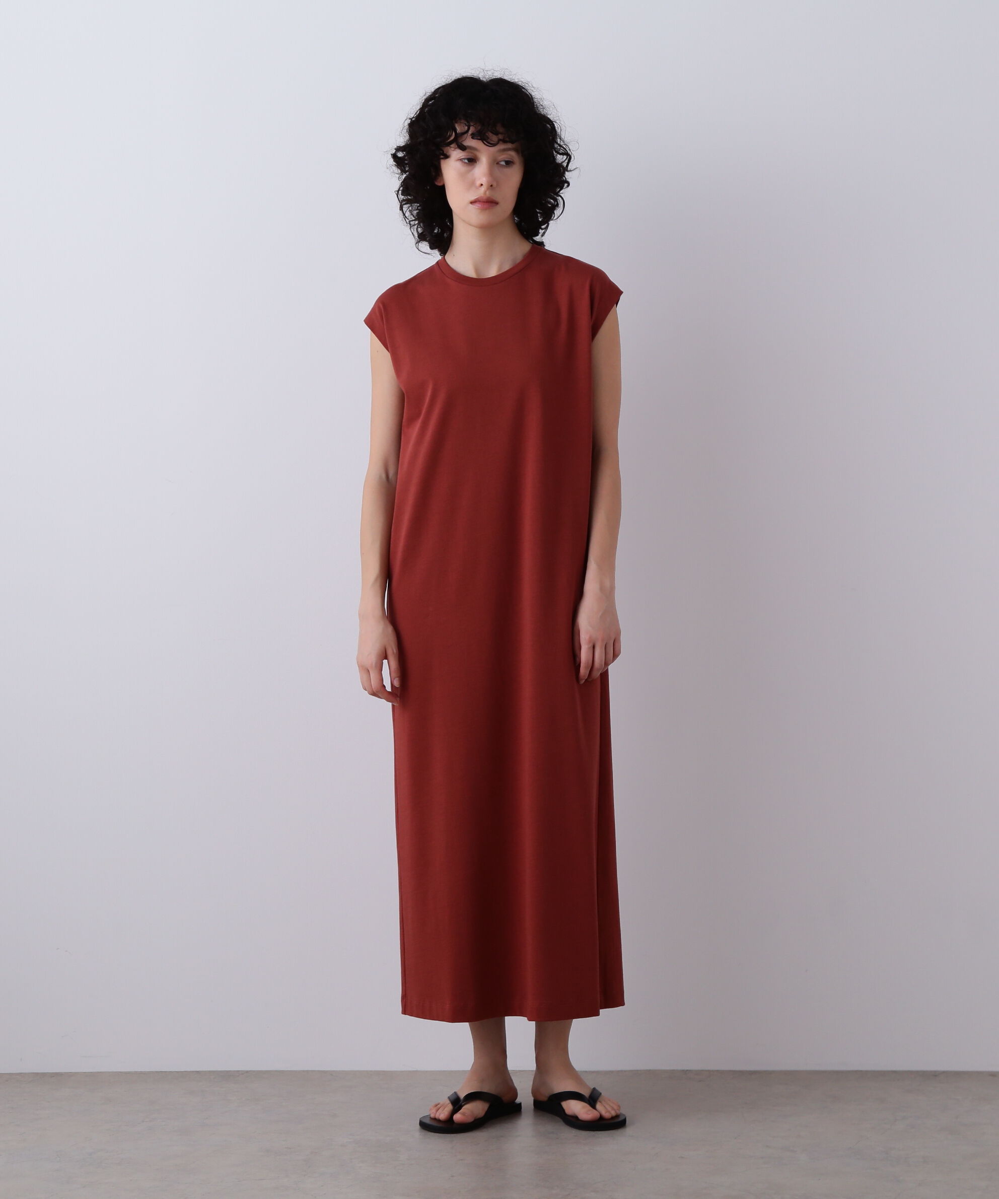 YLEVE 「YLEVE / ORGANIC COTTON BIO SLEEVELESS ONE PIECE」|ワンピース|ブラウン