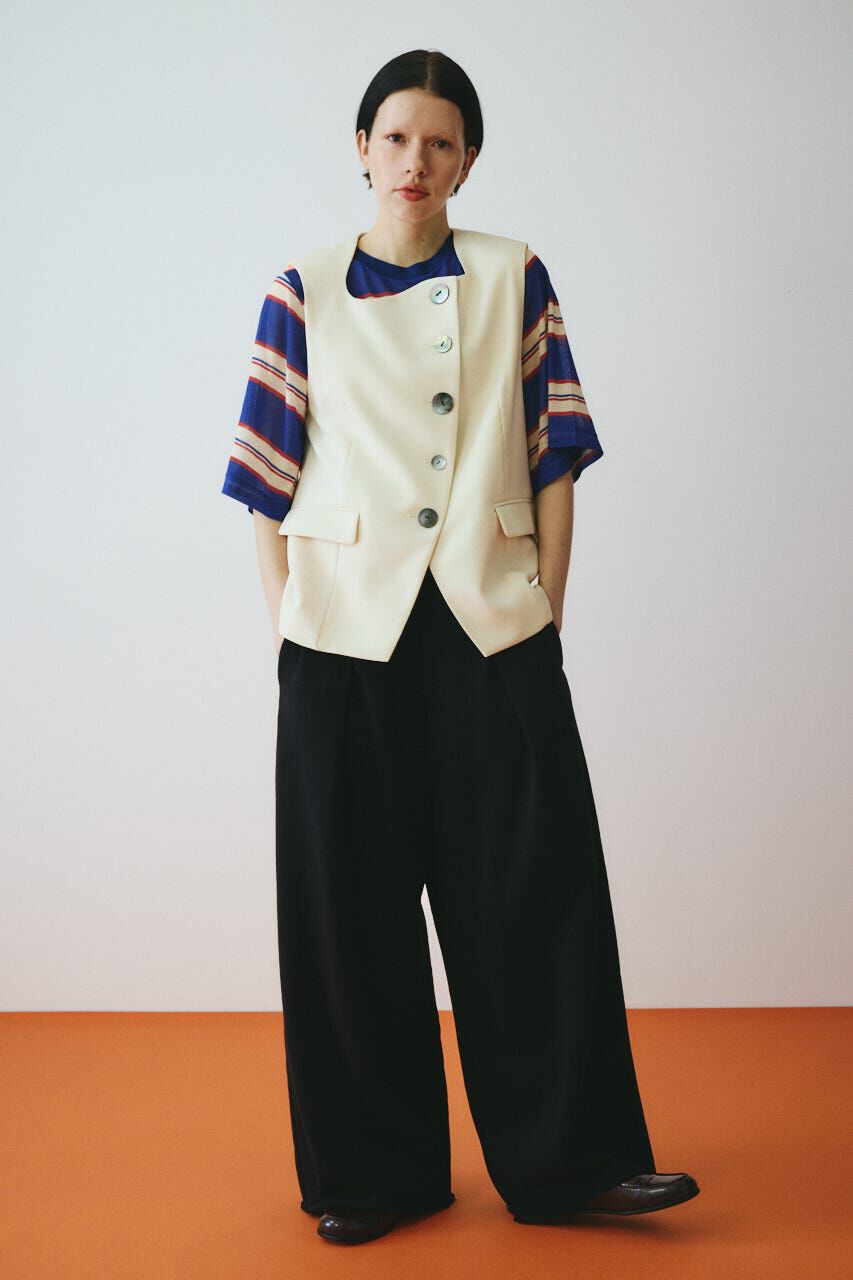 HeRIN.CYE「Wave neck vest」|ダウンベスト・ベスト|