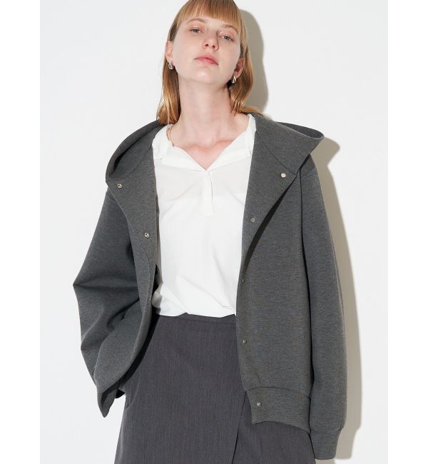 ELENDEEK「TUCK HEM HOODIE」|パーカー|チャコールグレー