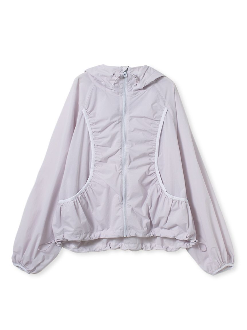 emmi atelier「【ONLINE限定カラーあり】ギャザーディテールナイロンブルゾン【セットアップ対応】/撥水」|ブルゾン・スタジャン|