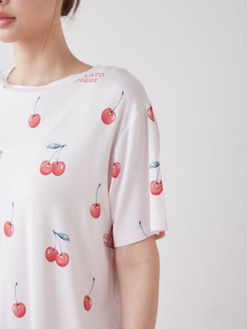 gelato pique「【接触冷感】フルーツ3柄Tシャツ」|ルームウェア|