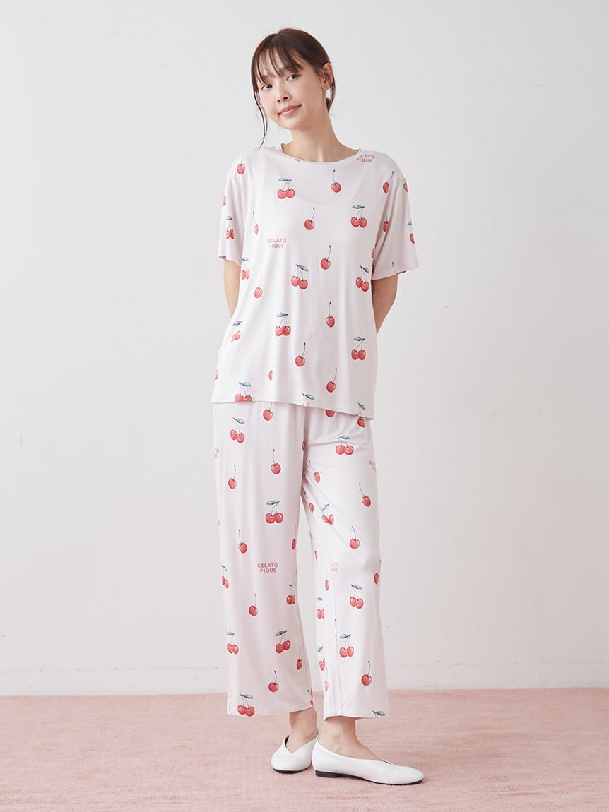 gelato pique「【接触冷感】フルーツ3柄Tシャツ」|ルームウェア|