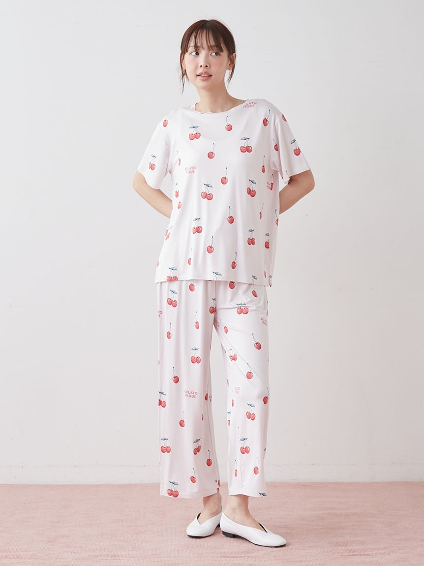 gelato pique「【接触冷感】フルーツ3柄Tシャツ」|ルームウェア|