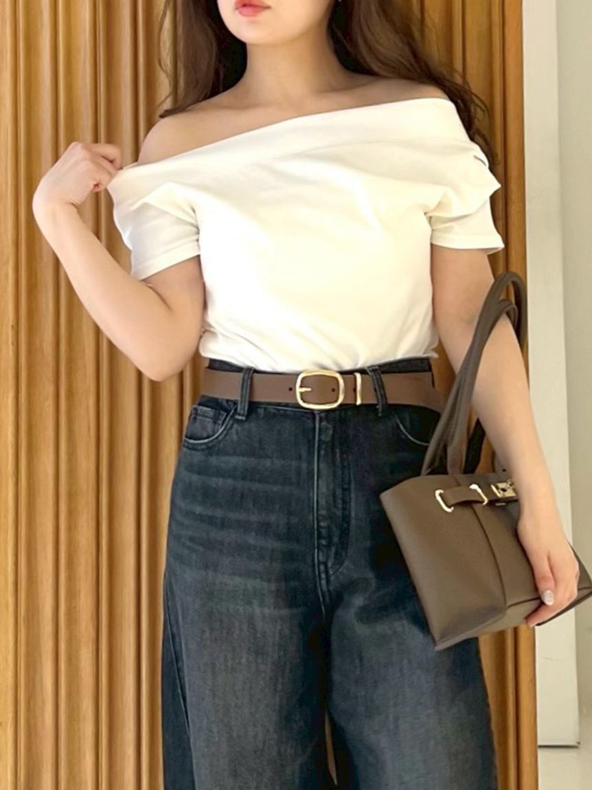 FRAY I.D「2wayオフショルカットソー／ウォッシャブル」|Tシャツ・カットソー|