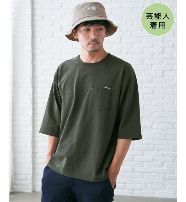 ikka「インレイ７ブポケットプリントＴ」|Tシャツ・カットソー|