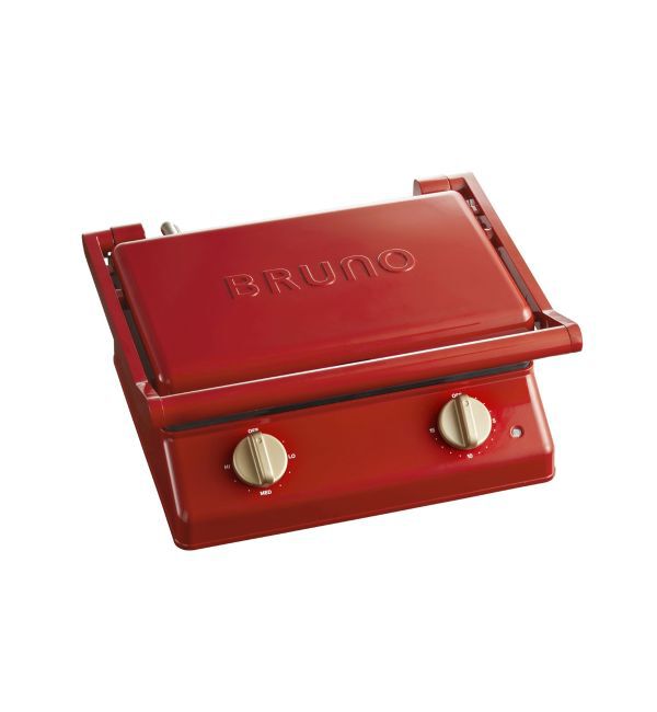 BRUNO「グリルサンドメーカー ダブル」|電化製品|レッド