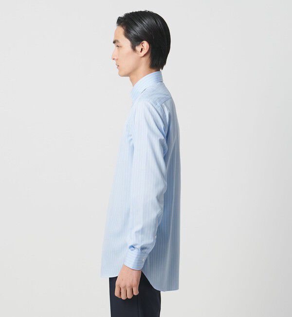 UNITED ARROWS「イージーケア AG ブルーストライプ タブカラー シャツ ー抗菌防臭ー」|シャツ・ブラウス|