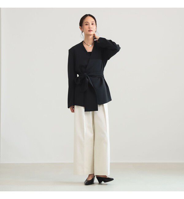 Demi-Luxe BEAMS 「ドライカルゼ ベルテッド ジャケット」|ダッフルコート|