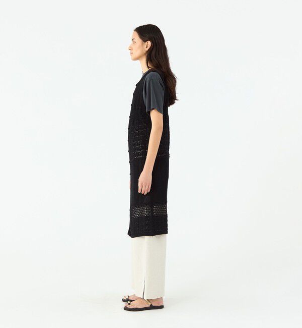 MACPHEE「【WEB限定】コットンレーシー ノースリーブワンピース」|ニット・セーター|