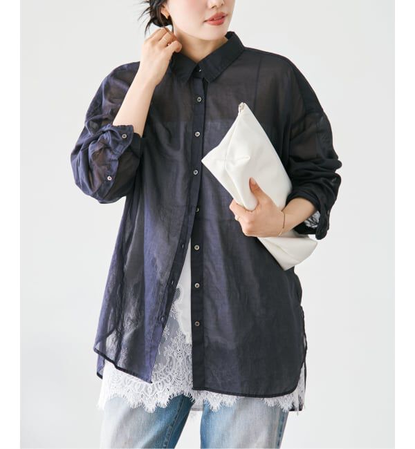 Plage「《追加》fluffy sheer シャツ 2」|シャツ・ブラウス|