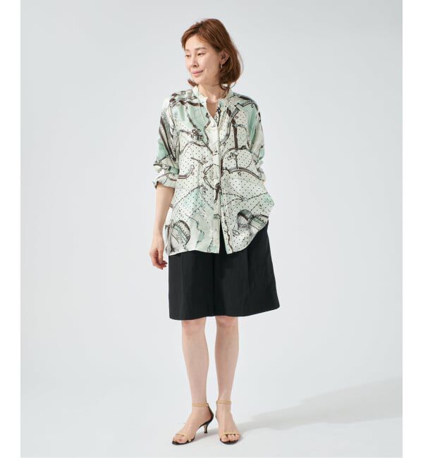 VERMEIL par iena「manipuri マニプリ ロングシャツ 別注 ビットバルーン」|シャツ・ブラウス|