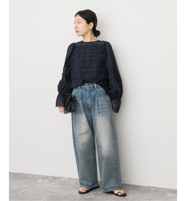Spick and Span「ne Quittez pas / ヌキテパ 別注Pintuck & Lace Blouse*」|シャツ・ブラウス|