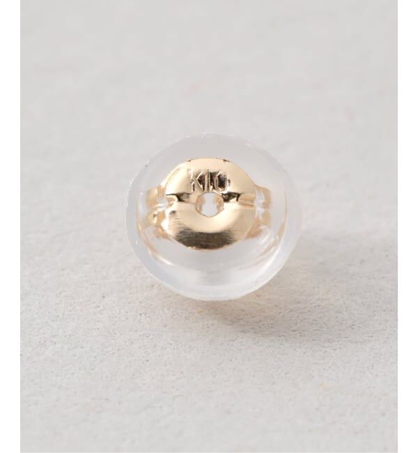 Lilas by Spick&Span「ブラックダイヤローズカットピアス K10（両耳）」|ピアス|