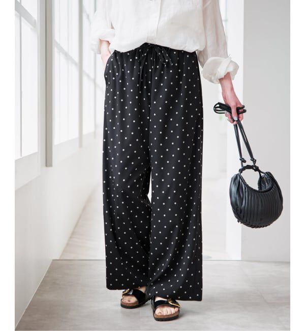 U by SPICK&SPAN「ルーズストレートイージーパンツ」|スラックス|