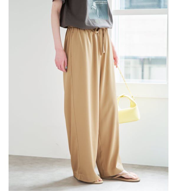 U by SPICK&SPAN「ルーズストレートイージーパンツ」|スラックス|