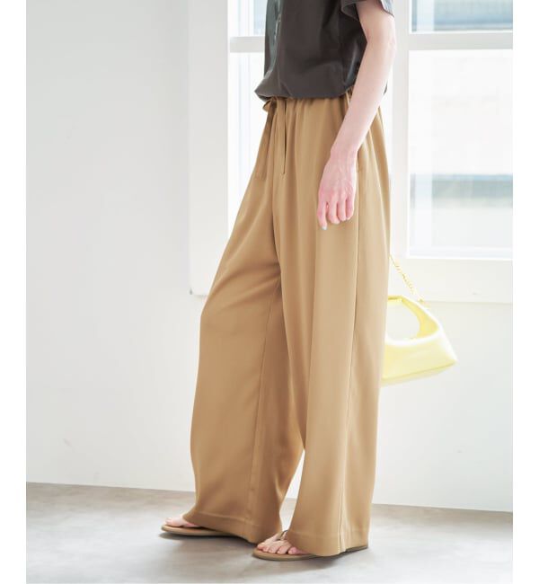 U by SPICK&SPAN「ルーズストレートイージーパンツ」|スラックス|