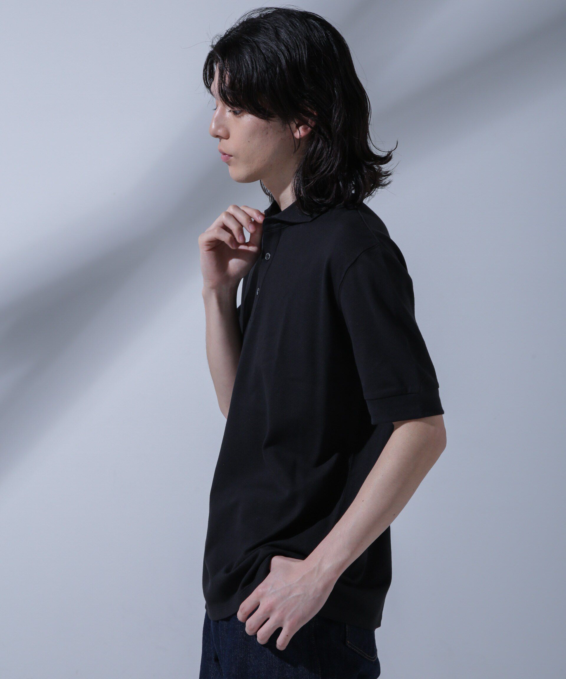 nano･universe「WEB限定/Anti Soaked(R)  汗染み防止ポロシャツ/カッタウェイ」|Tシャツ・カットソー|