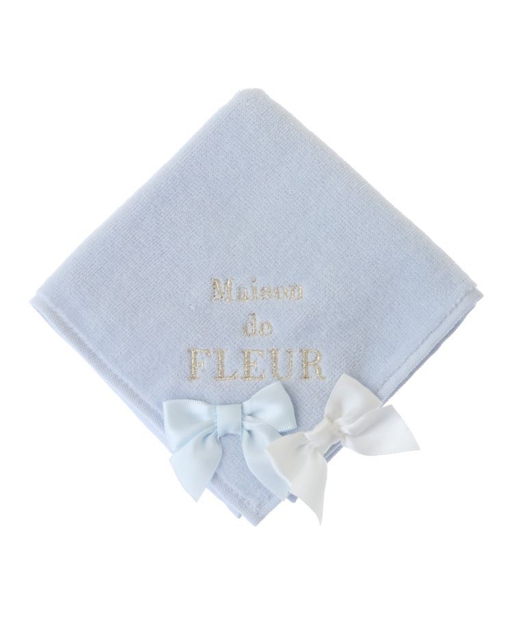 Maison de FLEUR「バイカラーリボンタオルハンカチ」|ハンカチ|