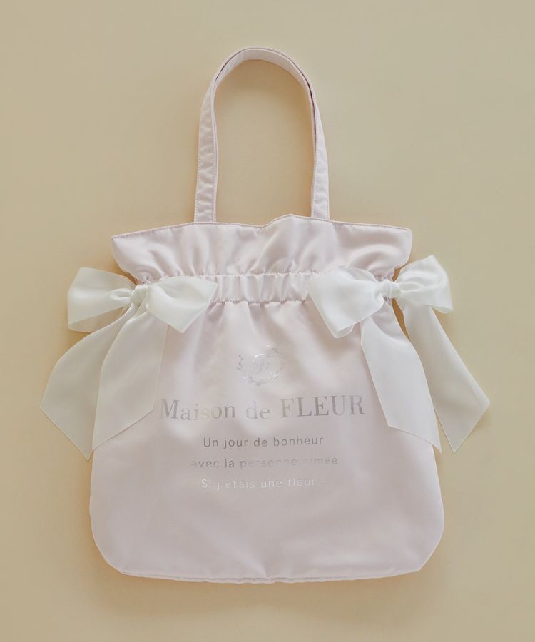 Maison de FLEUR「ダブルリボンギャザートートバッグ」|トートバッグ|