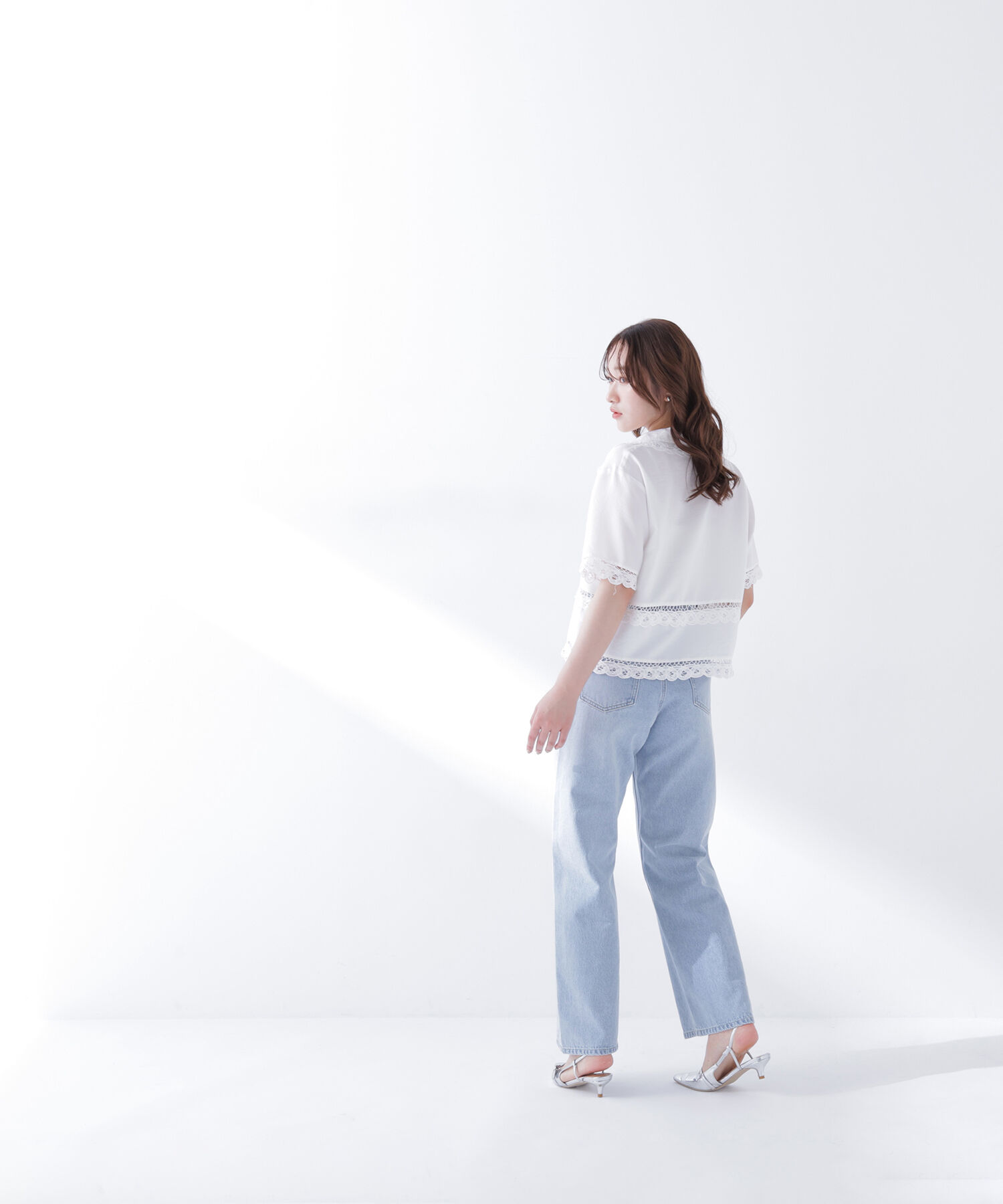  「レーストリンミングシャツ」|シャツ・ブラウス|