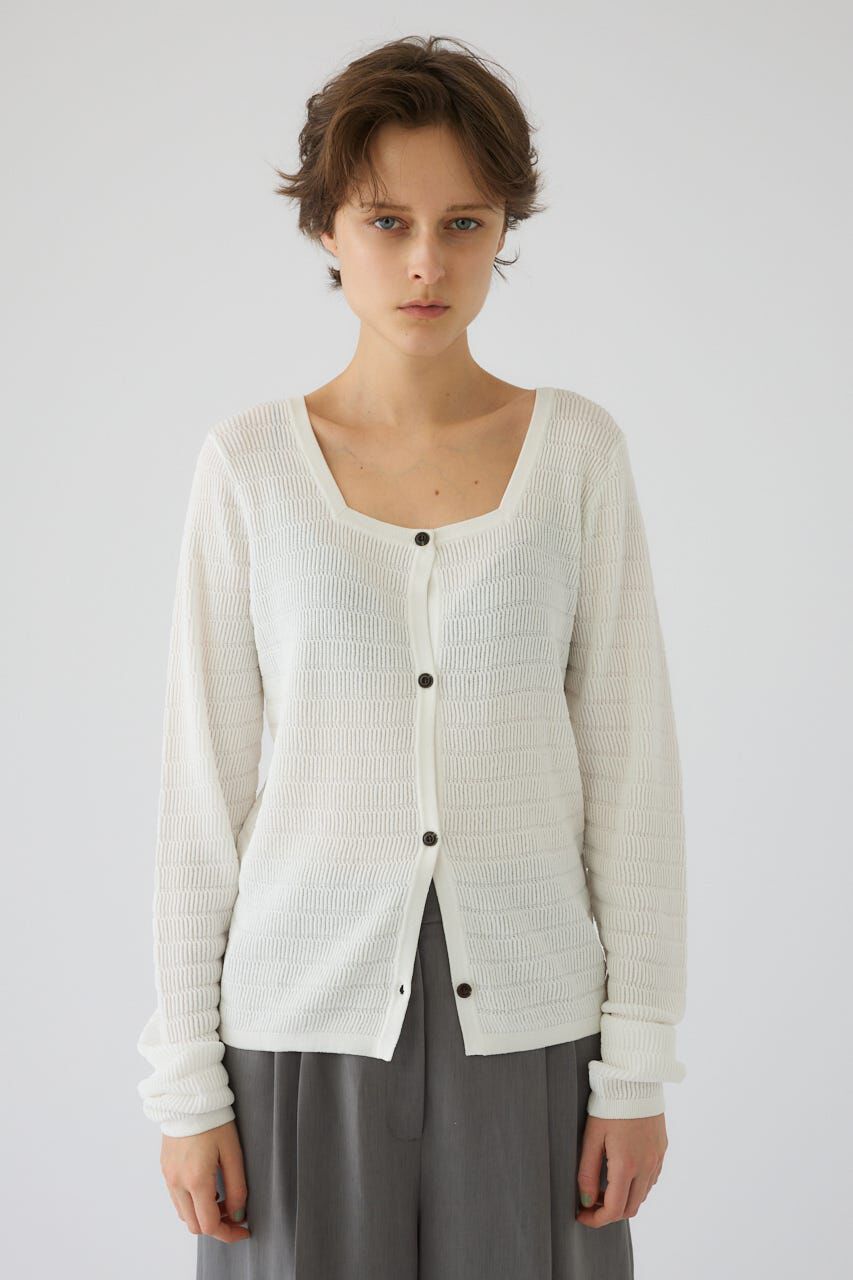 RIM.ARK 「Tuck rib knit CD」|カーディガン|