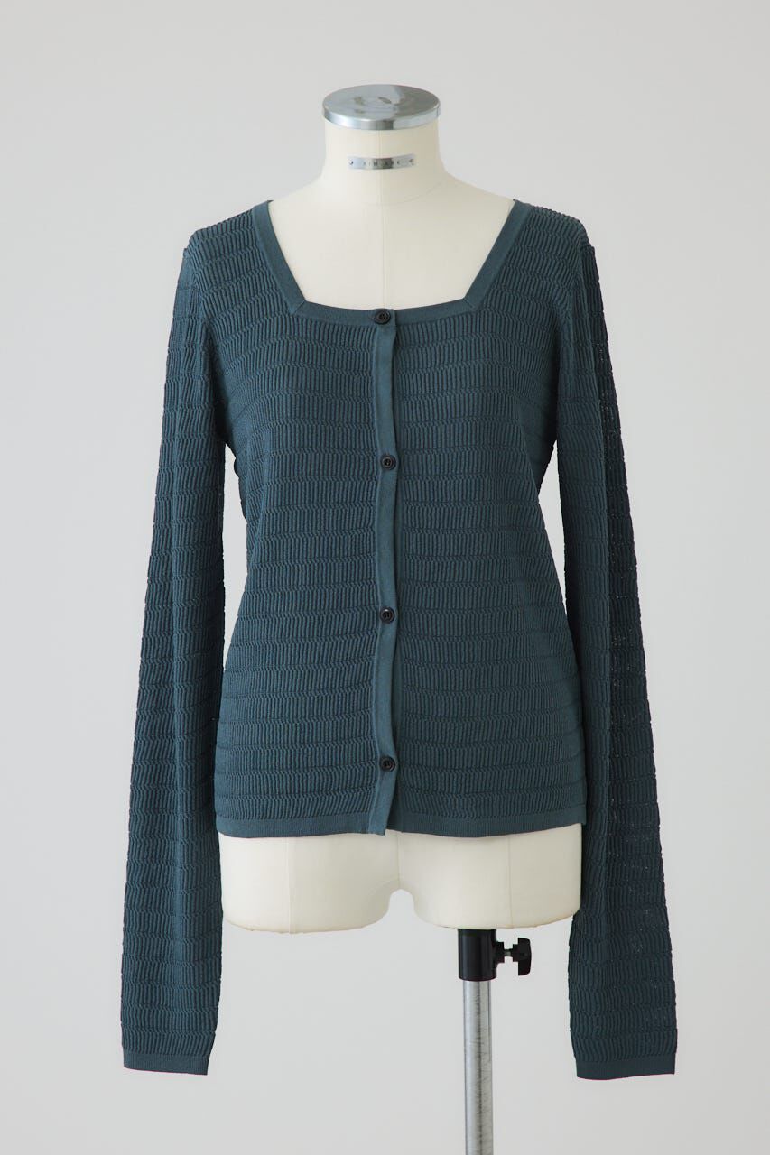 RIM.ARK 「Tuck rib knit CD」|カーディガン|GRN