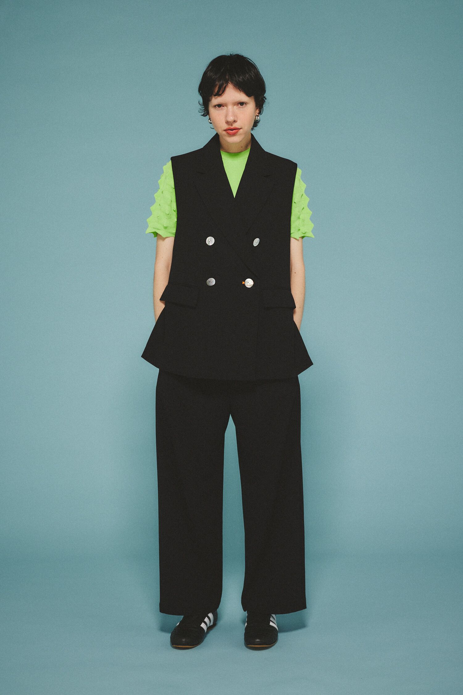 HeRIN.CYE「Side open gilet」|ダウンベスト・ベスト|