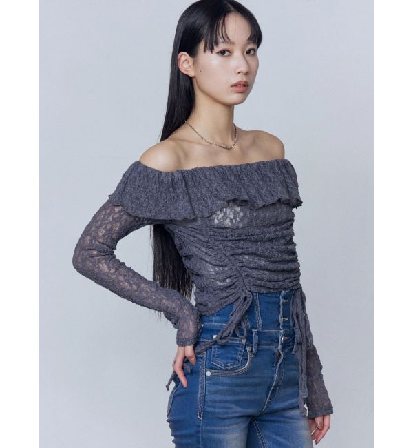 EMODA「オフショルダーギャザートップ」|Tシャツ・カットソー|