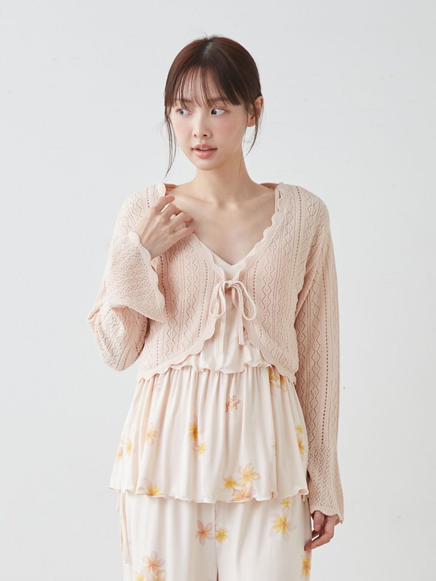 gelato pique「エアリーモコクロシェショートカーディガン」|ルームウェア|ORG