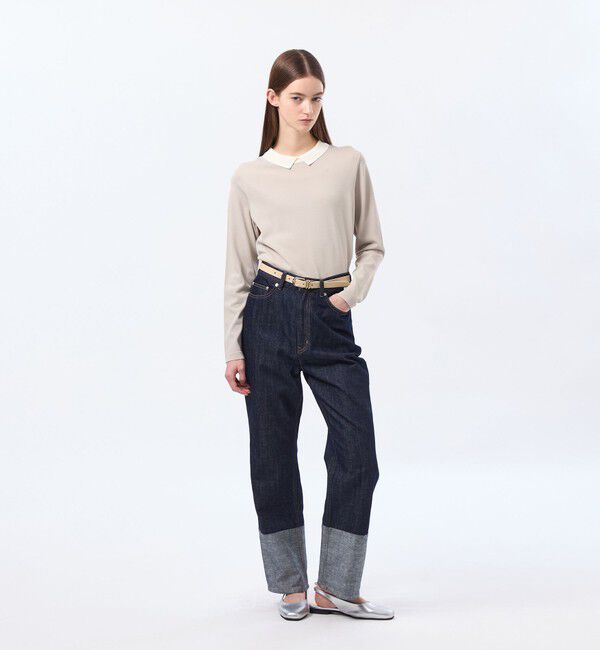 MACKINTOSH PHILOSOPHY「【Bicolor Knit Polo(バイカラーニットポロ)】ロングスリーブ」|ニット・セーター|