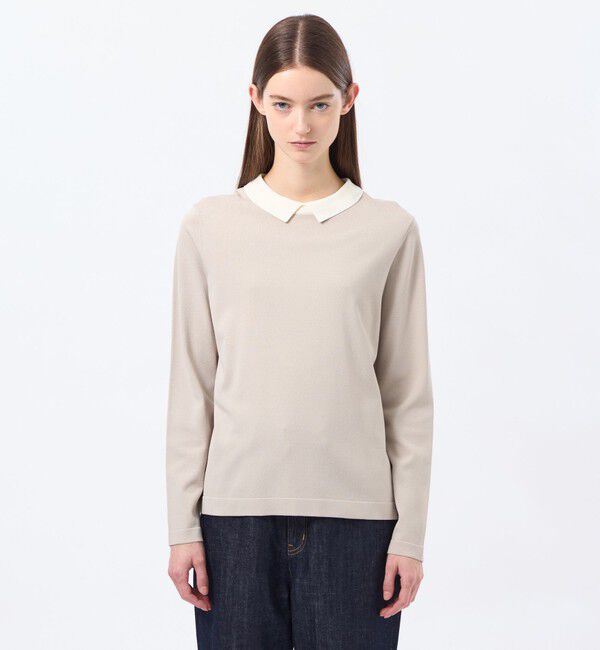 MACKINTOSH PHILOSOPHY「【Bicolor Knit Polo(バイカラーニットポロ)】ロングスリーブ」|ニット・セーター|