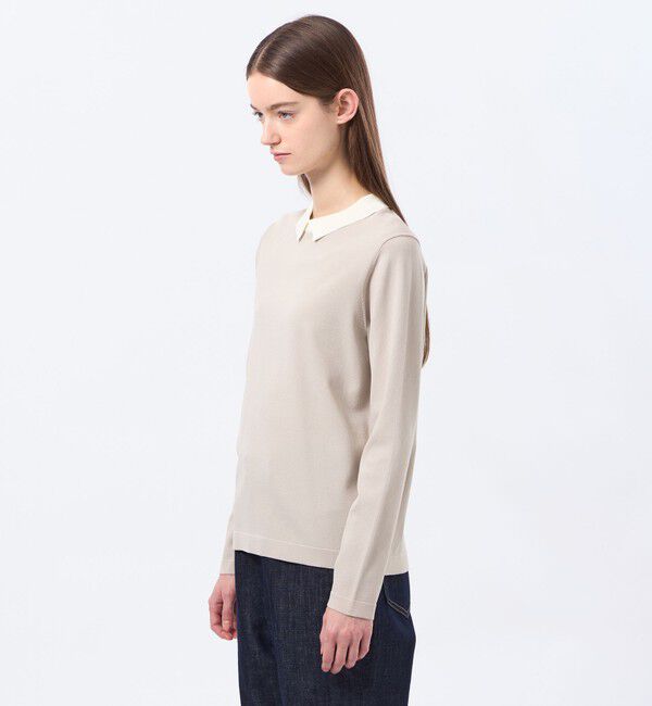MACKINTOSH PHILOSOPHY「【Bicolor Knit Polo(バイカラーニットポロ)】ロングスリーブ」|ニット・セーター|