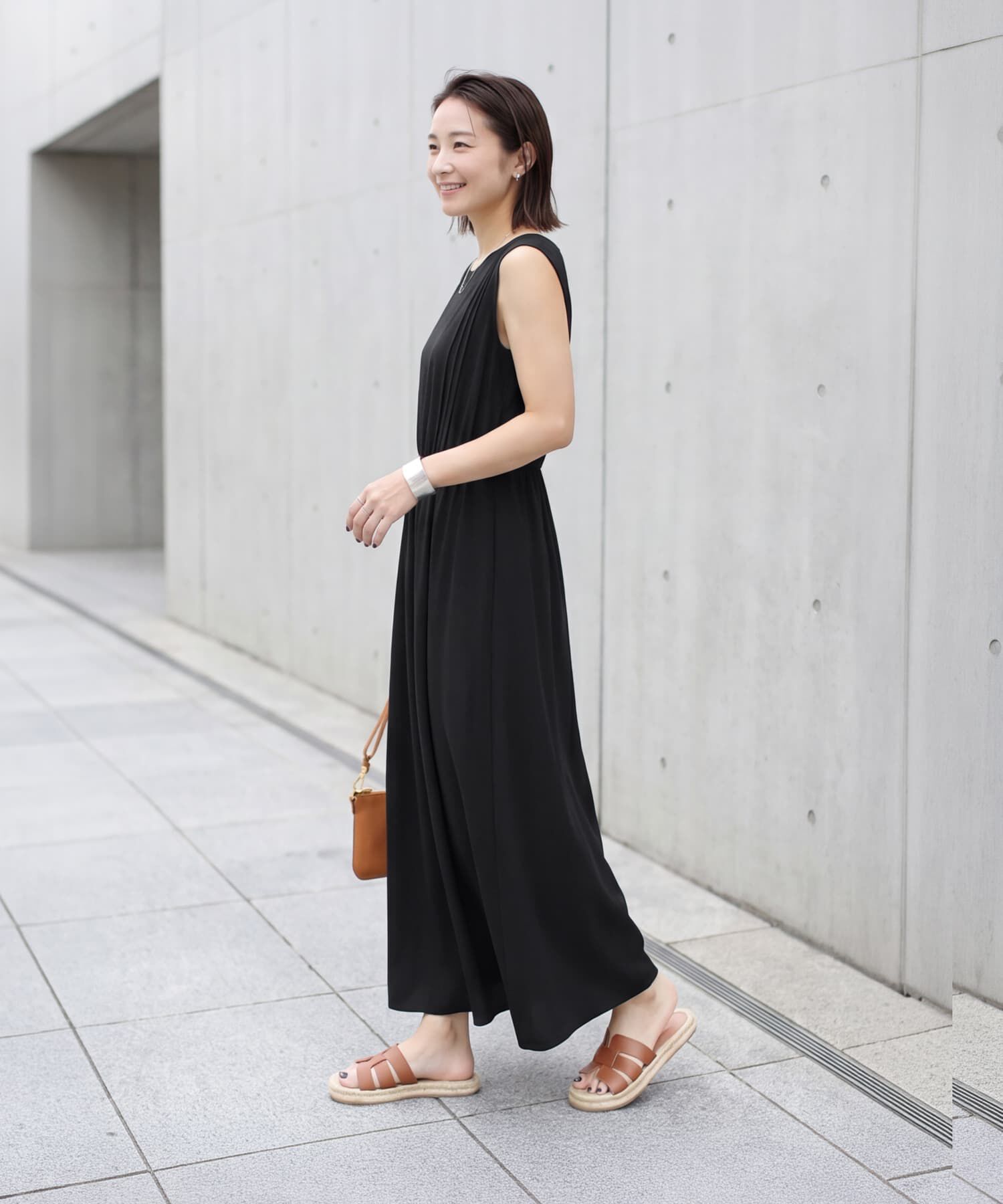 STYLE DELI「【selection】スルさら涼しいウエストギャザーワンピース」|ワンピース|