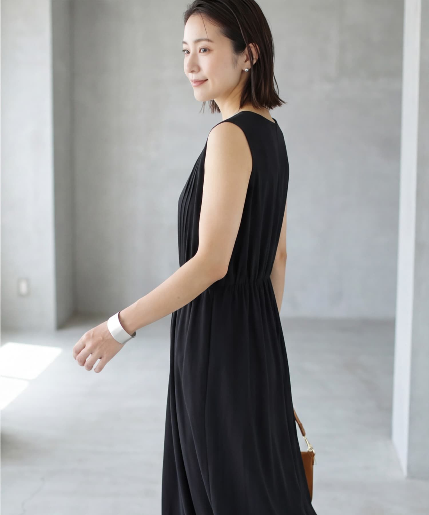 STYLE DELI「【selection】スルさら涼しいウエストギャザーワンピース」|ワンピース|