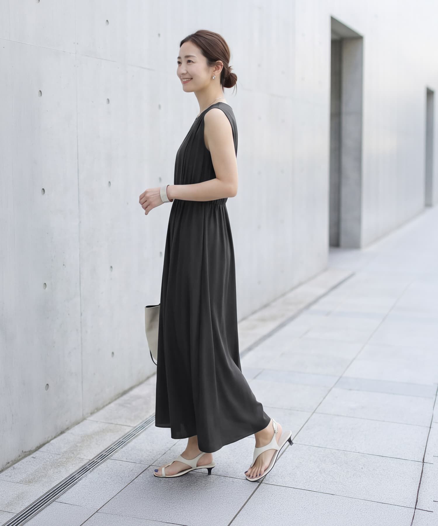 STYLE DELI「【selection】スルさら涼しいウエストギャザーワンピース」|ワンピース|