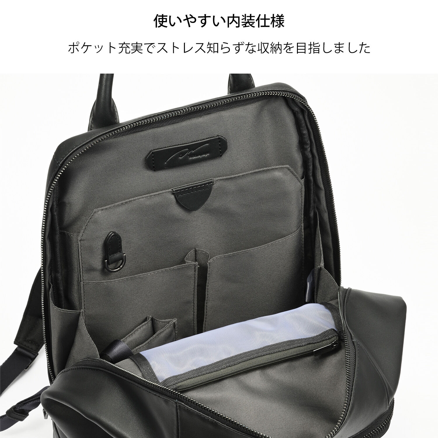 W&.Day/Night「本革 リュックサック W&.Day/Night ピルクエット レザーリュック A4サイズ 13.3インチPC収納 19011」|リュック|