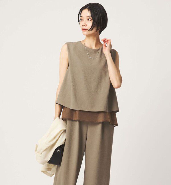UNITED ARROWS green label relaxing「【結論シリーズ】ダブルフレアオールインワン［size SHORT/TALLあり］」|オールインワン|