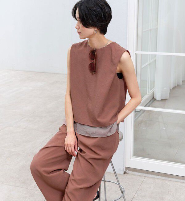 UNITED ARROWS green label relaxing「【結論シリーズ】ダブルフレアオールインワン［size SHORT/TALLあり］」|オールインワン|