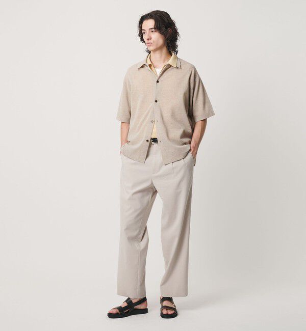 BEAUTY&YOUTH UNITED ARROWS「KNITEE リネンブレンド メリノ シャツ ウォッシャブル」|カーディガン|