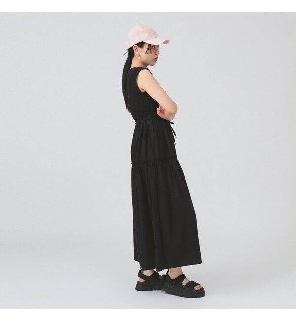 Ray BEAMS 「ティアード 切り替え フレンチ スリーブ ワンピース」|ワンピース|