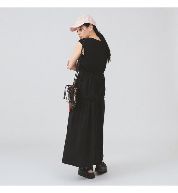 Ray BEAMS 「ティアード 切り替え フレンチ スリーブ ワンピース」|ワンピース|