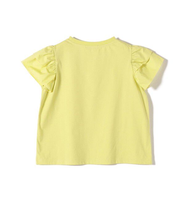 SHIPS Colors 「【WEB限定】SHIPS Colors:〈手洗い可能〉異素材 フリルスリーブ カットソー◇」|Tシャツ・カットソー|