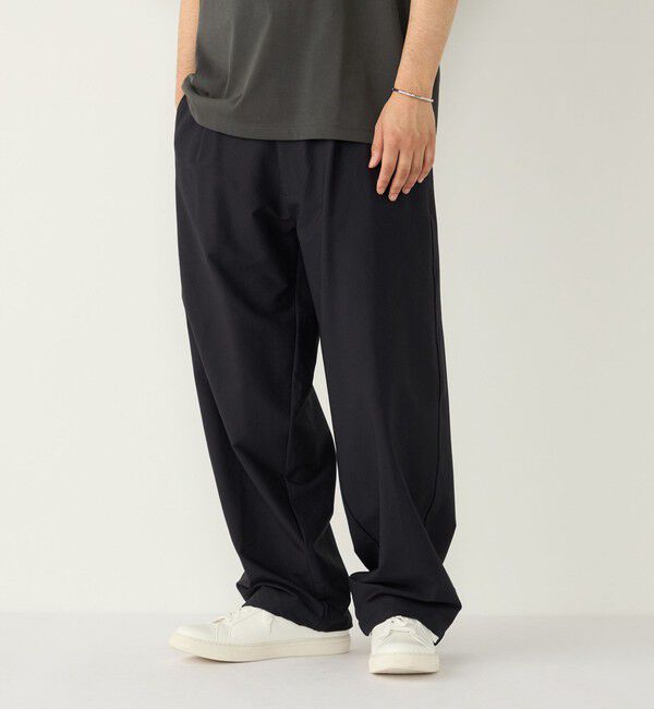 SHIPS Colors 「【WEB限定】SHIPS Colors:〈洗濯機可能〉2WAY ストレッチ イージー ワイド パンツ」|その他|ネイビー