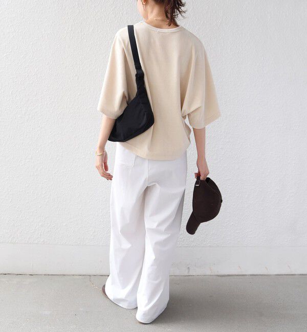 SHIPS for women「《予約》〈接触冷感 / UVカット〉マイクロ パイル ドルマン スリーブ プルオーバー」|Tシャツ・カットソー|