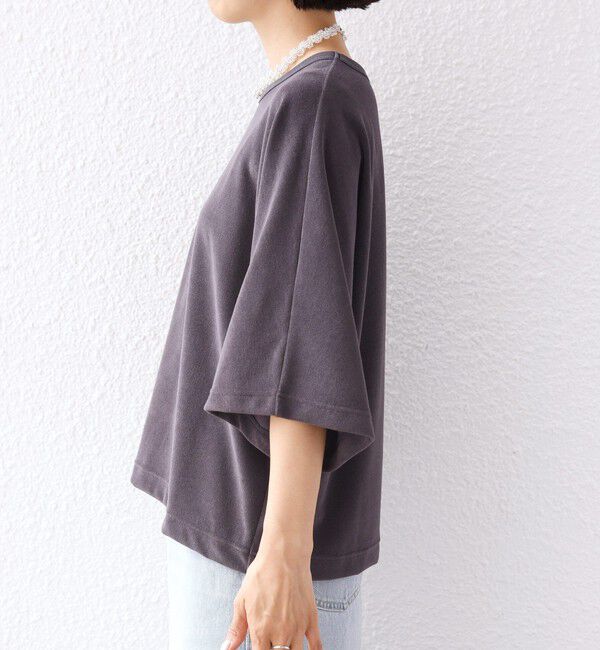 SHIPS for women「《予約》〈接触冷感 / UVカット〉マイクロ パイル ドルマン スリーブ プルオーバー」|Tシャツ・カットソー|